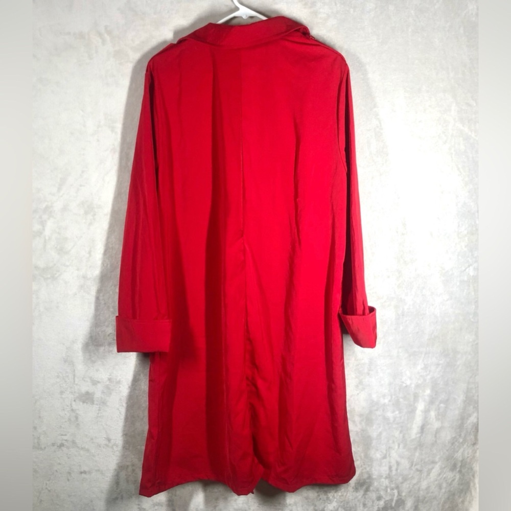 Carmen Sandiego Costume Red Trench Coat Size 1X Education Halloween Geography - Picture 3 of 8